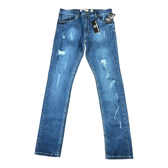 Dash Denim Jeans Mens 40x34 Distressed NWT New - Picture 1 of 7